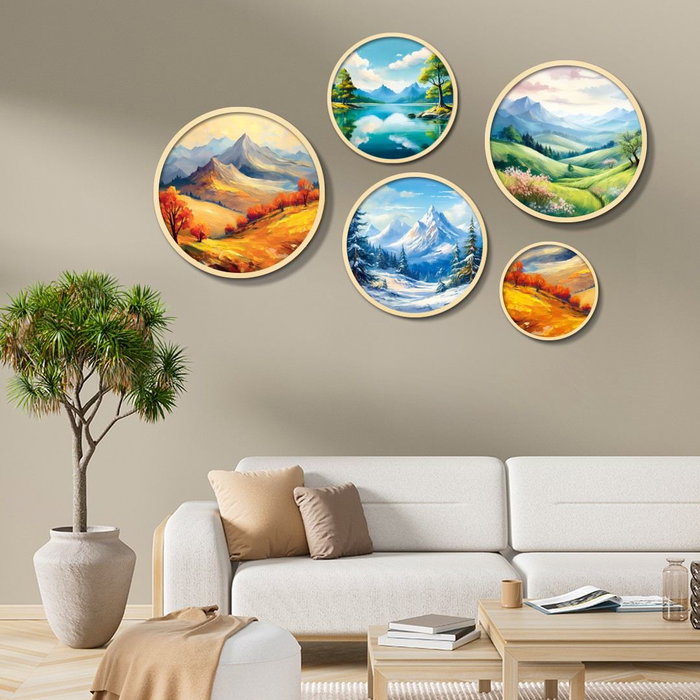 Wallity Yats-26 Conjunto de 5 Cuadros Decorativos Multicolor Wallity Yats-26 Conjunto de 5 Cuadros Decorativos Multicolor